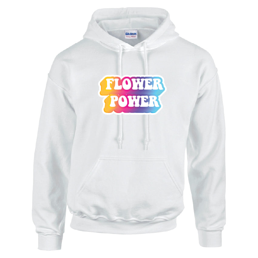 HCL39 Flower Power Unisex Cotton Hoodie Various Sizes & Colours Available