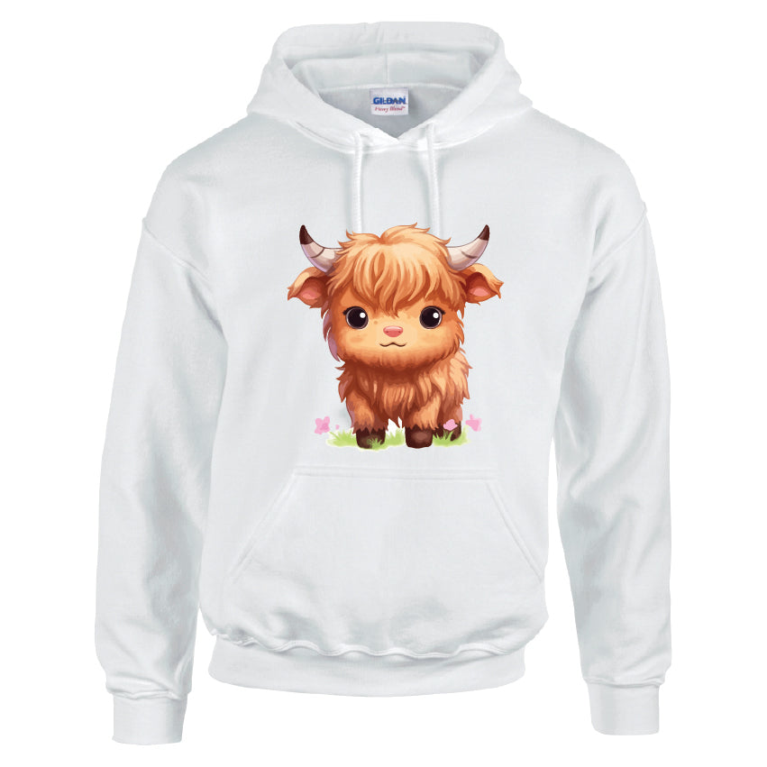 HCL03 Highland Cow Unisex Cotton Hoodie Various Sizes & Colours Available