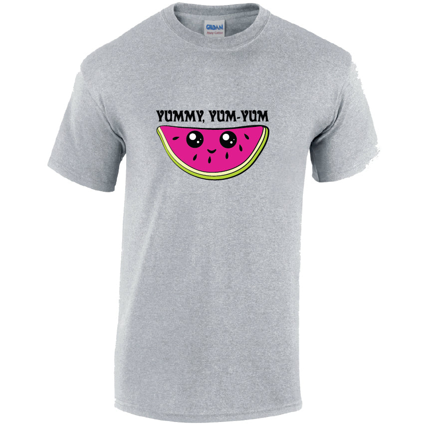 Yummy Yum-Yum Cotton T-Shirt Available in Black Grey and White TM25CL41