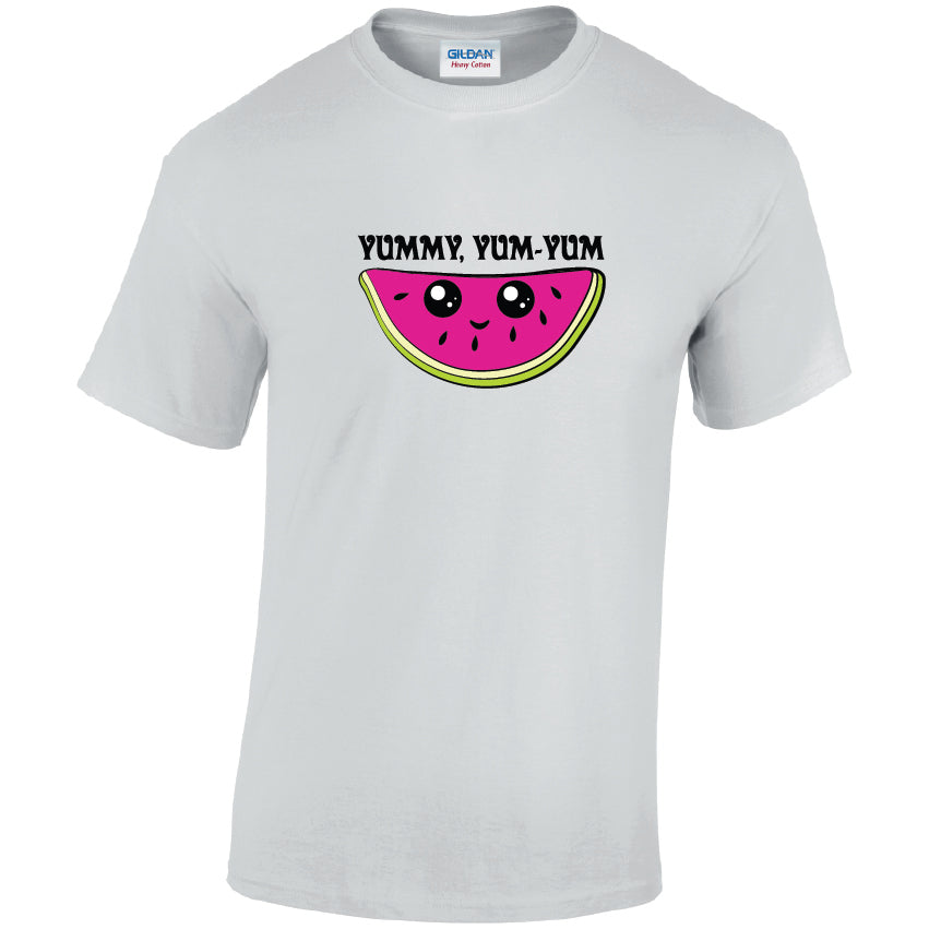 Yummy Yum-Yum Cotton T-Shirt Available in Black Grey and White TM25CL41