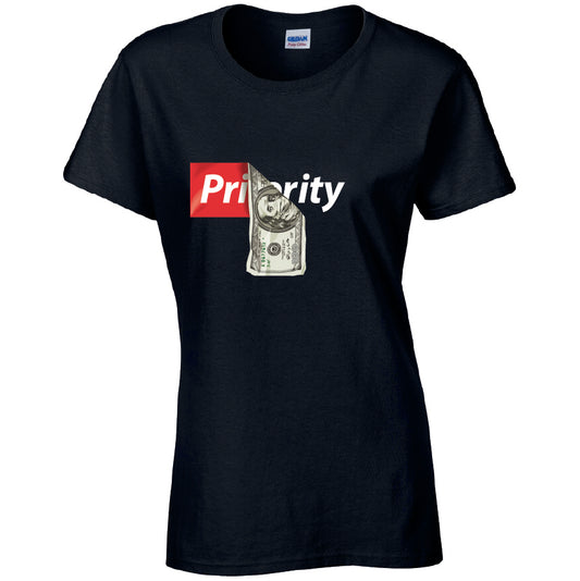 Priority T-Shirt Available in Black Grey and White TF25CL43