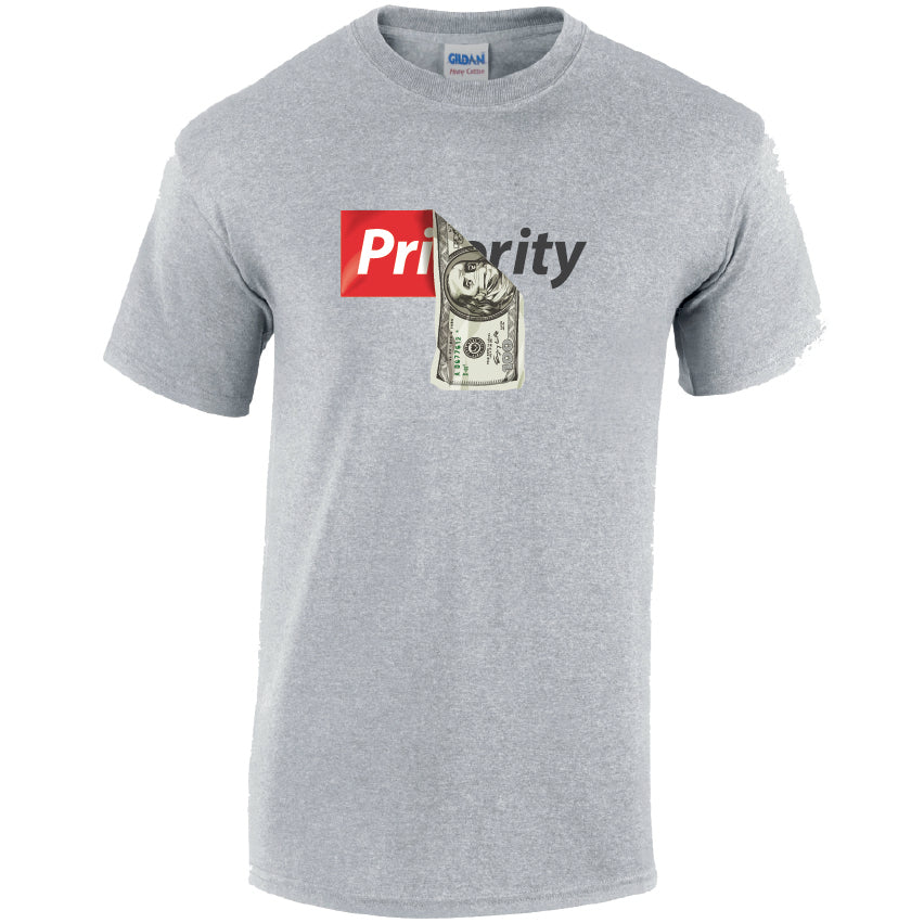 Priority Cotton T-Shirt Available in Black Grey and White TM25CL43