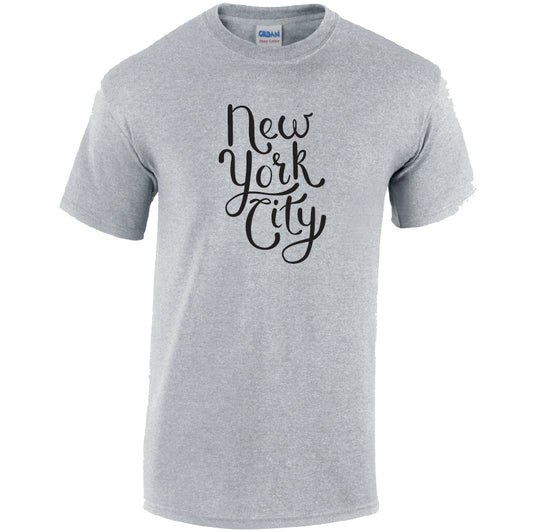 New York City Cotton T-Shirt Available in Black Grey and White TM25CL04