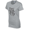 New York City Cotton T-Shirt Available in Black Grey and White TF25CL04