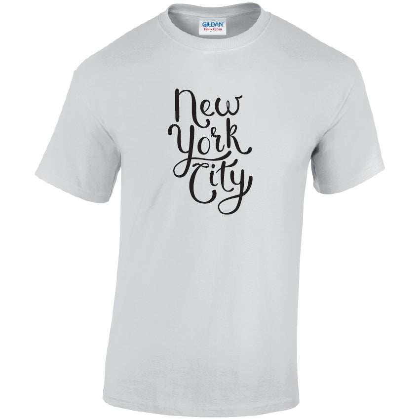 New York City Cotton T-Shirt Available in Black Grey and White TM25CL04