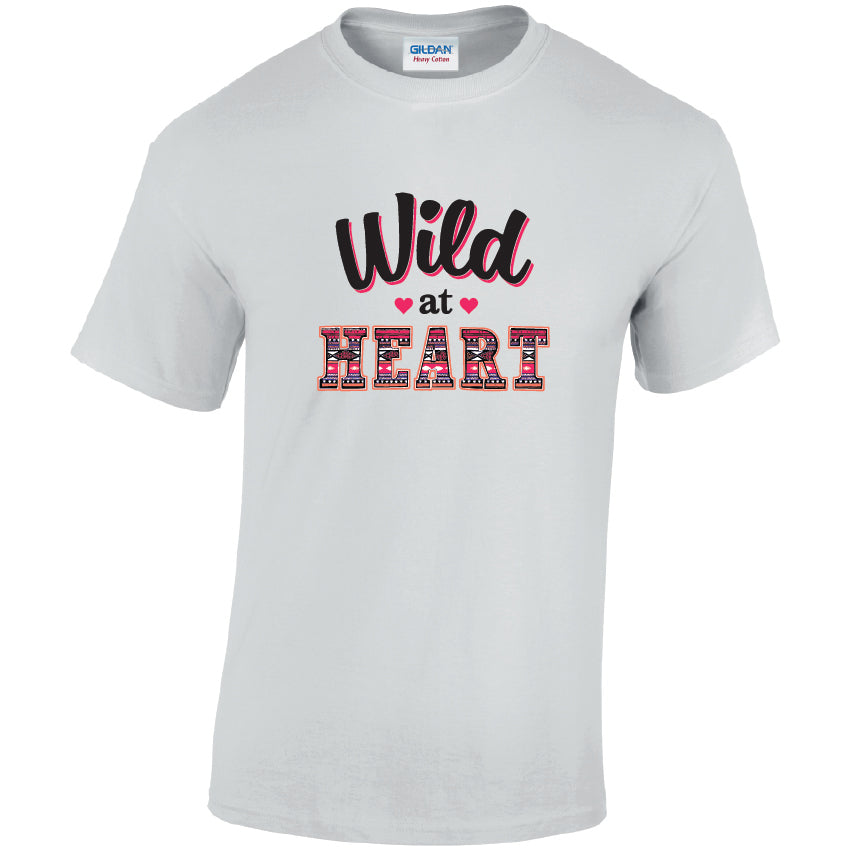 Wild At Heart Cotton T-Shirt Available in Black Grey and White TM25CL06