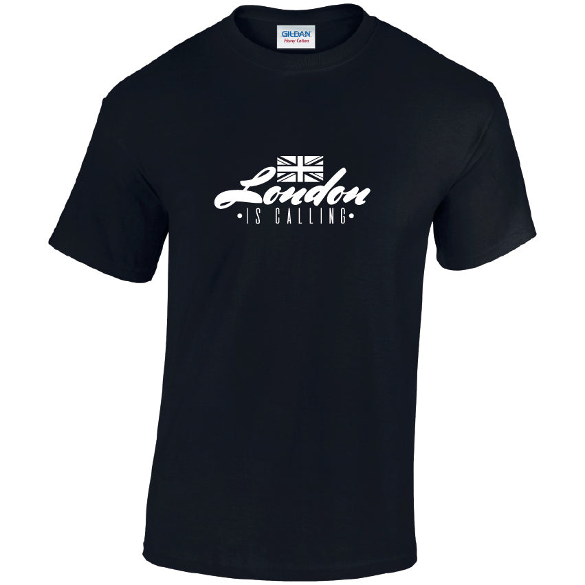 London Is Calling Cotton T-Shirt Available in Black Grey and White TM25CL07