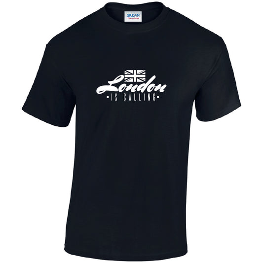 London Is Calling Cotton T-Shirt Available in Black Grey and White TM25CL07