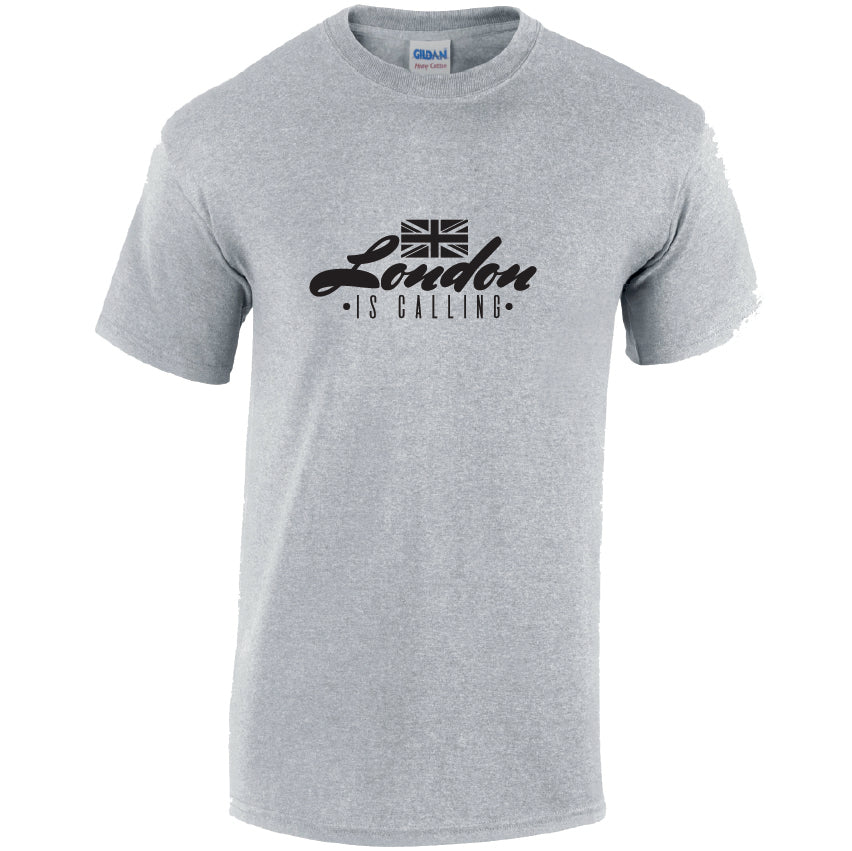 London Is Calling Cotton T-Shirt Available in Black Grey and White TM25CL07