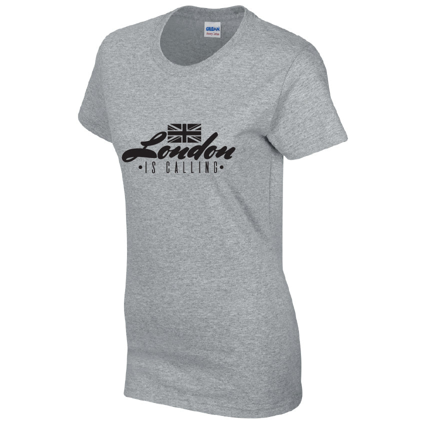 London Is Calling Cotton T-Shirt Available in Black Grey and White TF25CL07