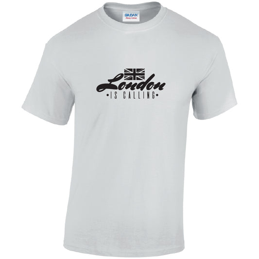 London Is Calling Cotton T-Shirt Available in Black Grey and White TM25CL07