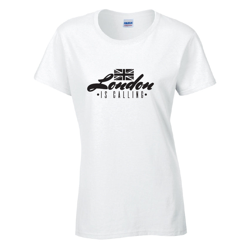 London Is Calling Cotton T-Shirt Available in Black Grey and White TF25CL07