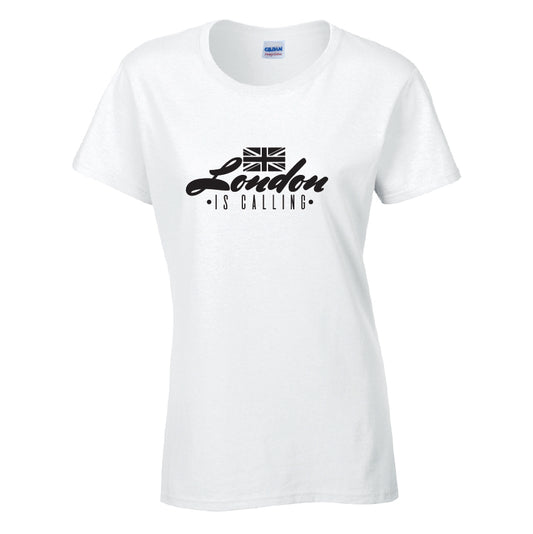 London Is Calling Cotton T-Shirt Available in Black Grey and White TF25CL07