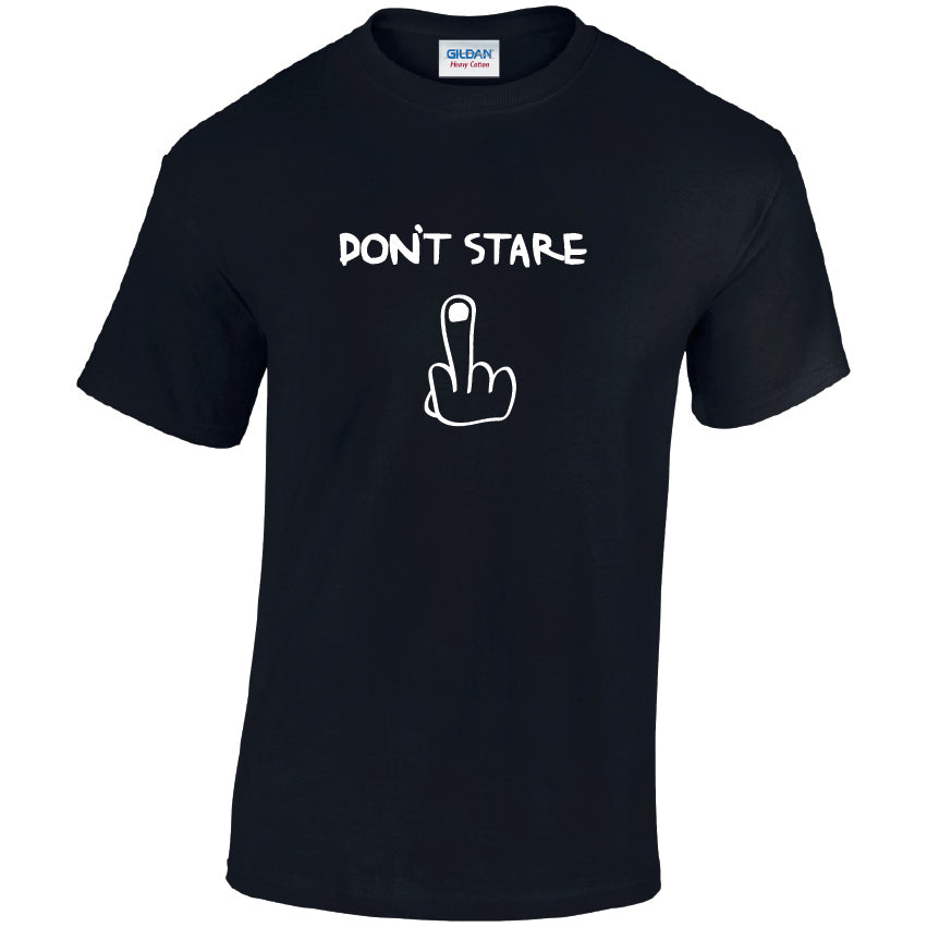 Dont Stare Cotton T-Shirt Available in Black Grey and White TM25CL08