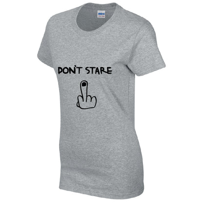 Dont Stare Cotton T-Shirt Available in Black Grey and White TF25CL08