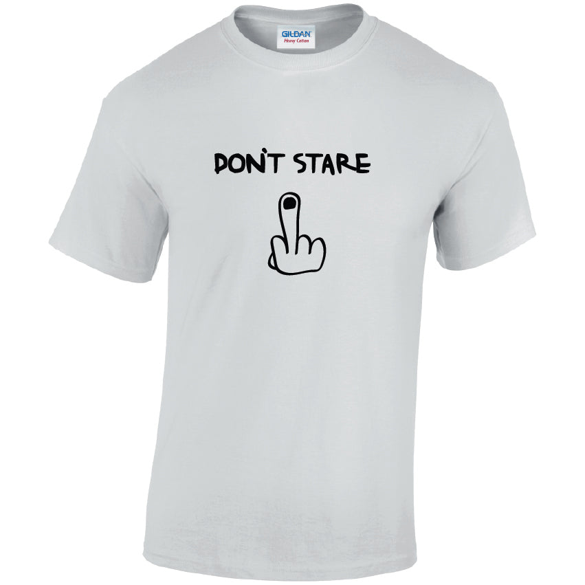 Dont Stare Cotton T-Shirt Available in Black Grey and White TM25CL08
