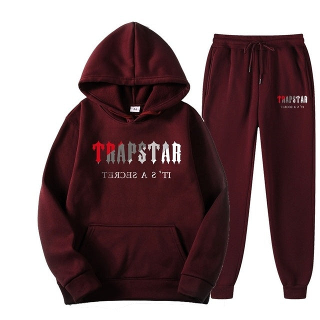 Men's Oversized Letter Print Hoodie and Sweatpants Two-Piece Set