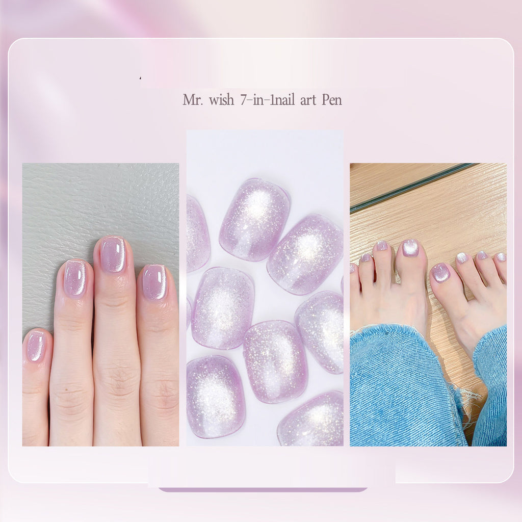 Seven in one Eye Nail Enamel Lazy nail polish