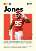 NFL27 Chris Jones (1994) Printed | Premium Waterproof & Tear Resistant Full Colour Posters