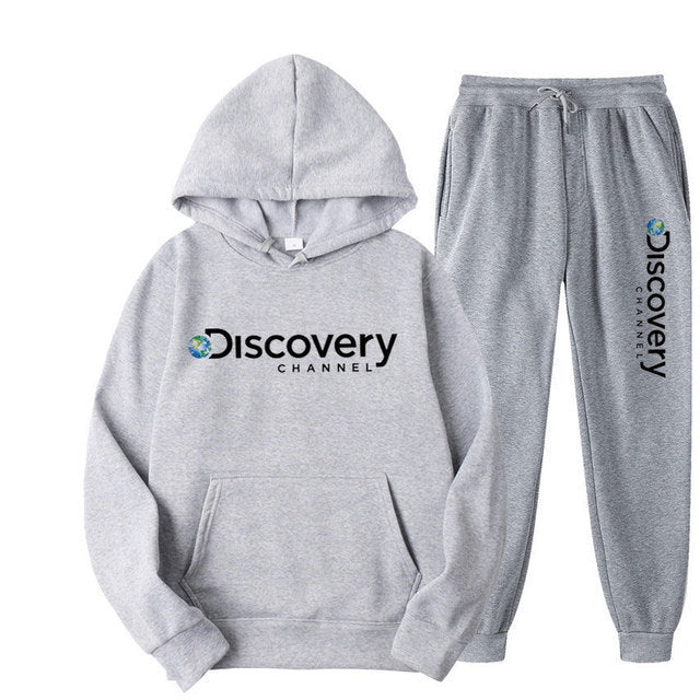 Men's Casual Hooded Sweatshirt Jogger Pants Set