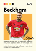 FOOT28 David Beckham (1975) Printed | Premium Waterproof & Tear Resistant Full Colour Posters
