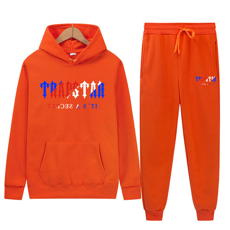 Graphic Print Hoodie and Pants Set Men Women Loose Tracksuit