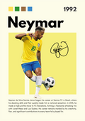 FOOT02 Neymar Da Silva Santos (1992) Printed | Premium Waterproof & Tear Resistant Full Colour Posters