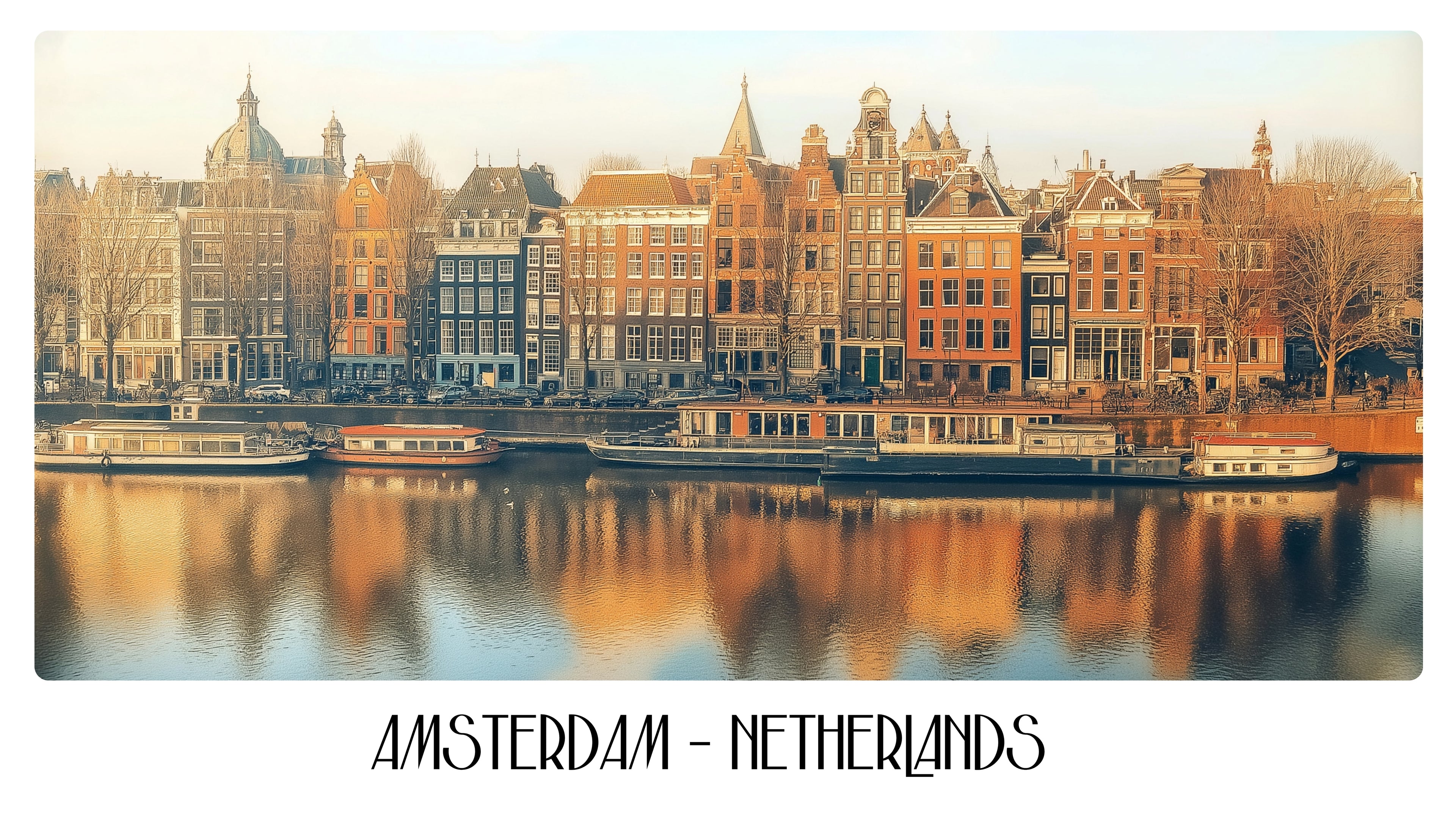 PP02 Amsterdam - Netherlands Panoramic Premium Waterproof & Tear Resistant Poster