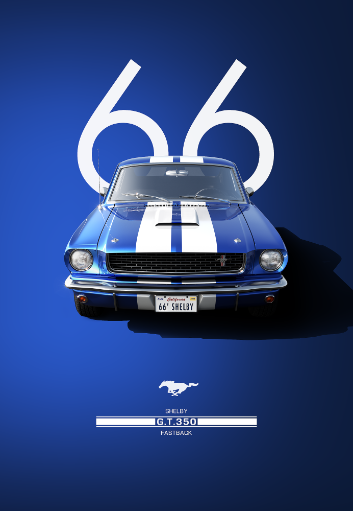 SEC02 Shelby G.T 350 1966 Special Edition Car Poster Printed | Premium Waterproof & Tear Resistant Full Colour Posters