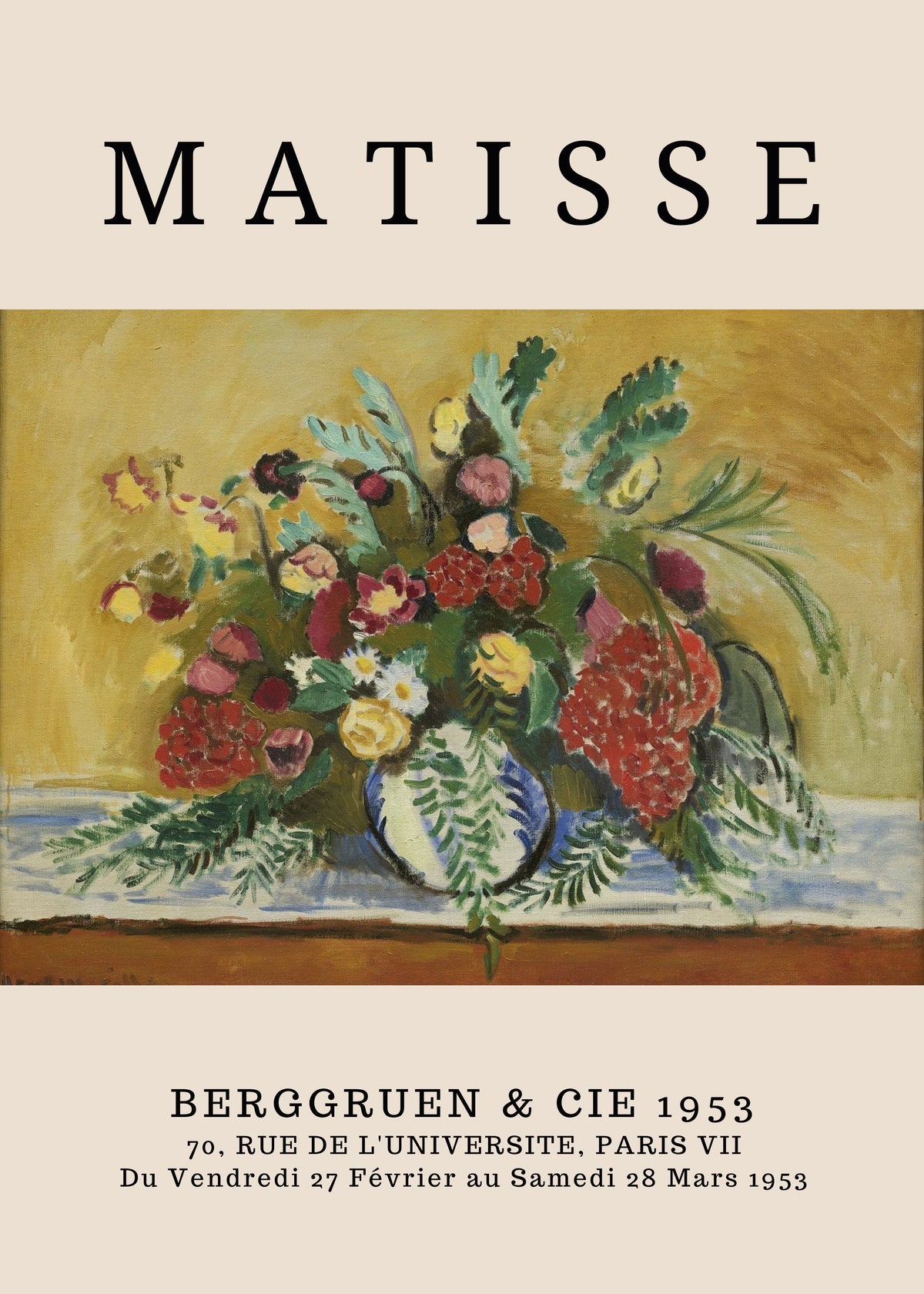 MAT02 Matisse Poster Printed | Premium Waterproof & Tear Resistant Full Colour Posters