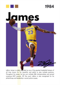 BAS02 Lebron James (1984) Printed | Premium Waterproof & Tear Resistant Full Colour Posters