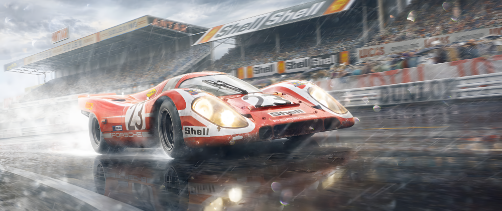 PC02 Porsche 917K (1970) Lemans Panoramic Premium Waterproof & Tear Resistant Poster