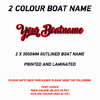 FCBN09 3000mm Outlined boat watercraft names Two Colour