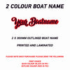 FCBN01 300mm Outlined boat watercraft names Two Colour