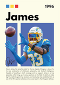 NFL30 Derwin James (1996) Printed | Premium Waterproof & Tear Resistant Full Colour Posters