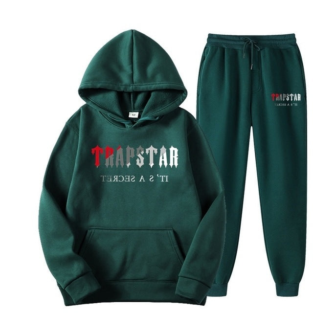 Men's Oversized Letter Print Hoodie and Sweatpants Two-Piece Set