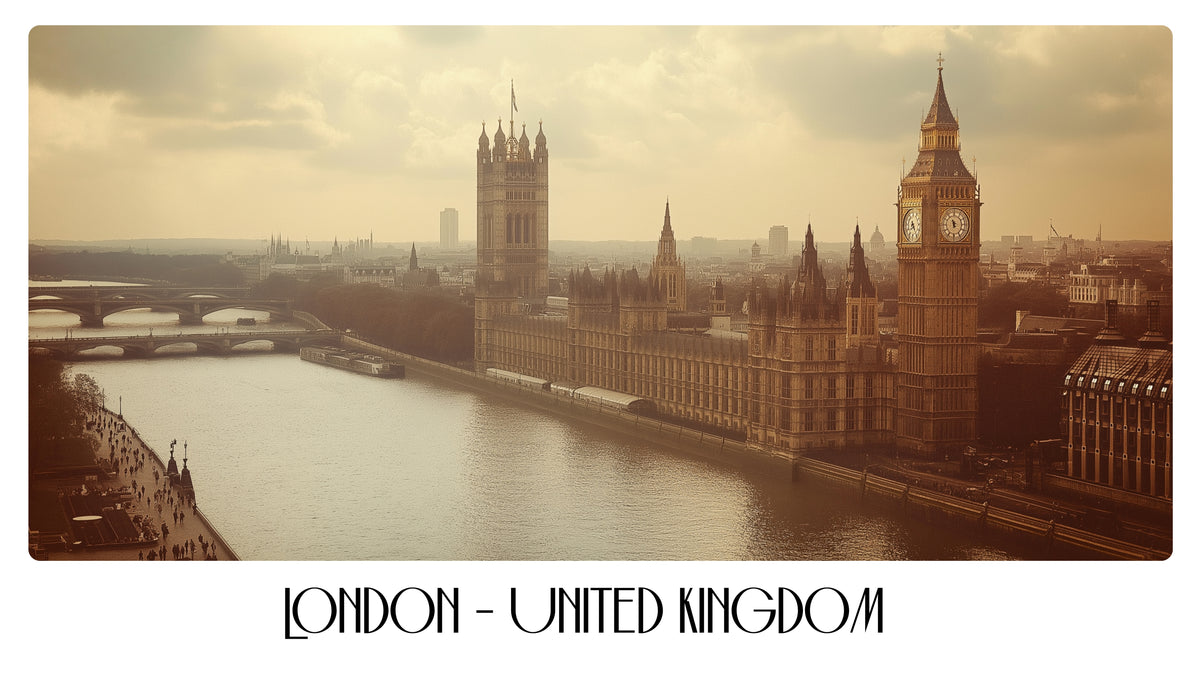 PP31 London United Kingdom Panoramic Premium Waterproof & Tear Resistant Poster