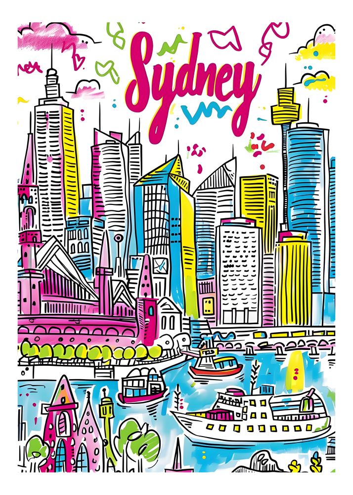 TT2 Trendy Travel Poster Printed | Premium Waterproof & Tear Resistant Full Colour Posters