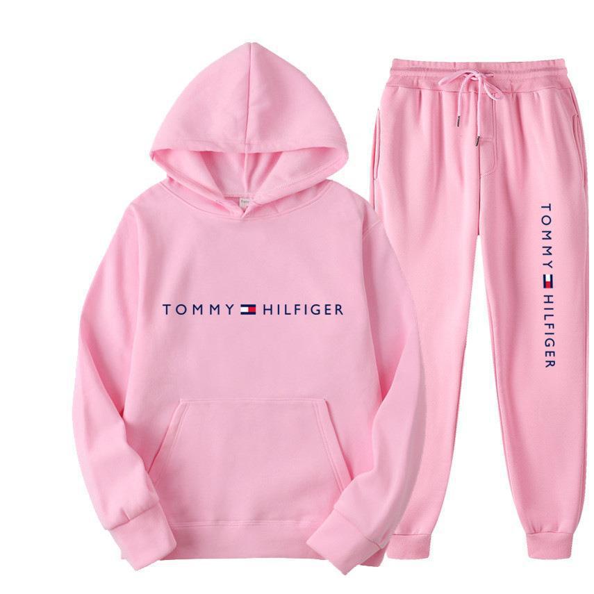 Men's Casual Printed Fleece Lined Hoodie and Sweatpants Set