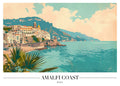 DAH36 Amalfi Coast Italy Printed | Premium Waterproof & Tear Resistant Full Colour Posters