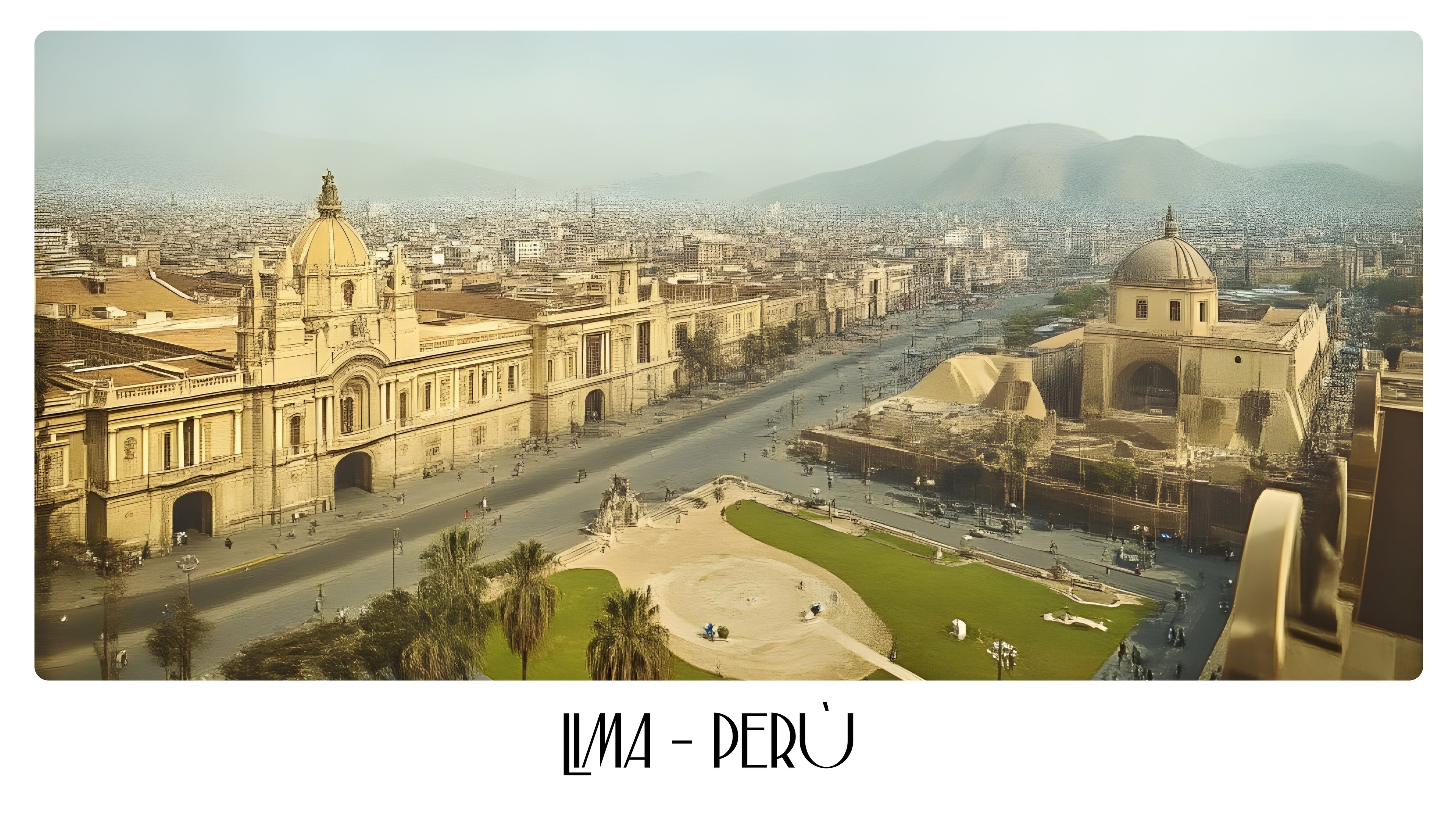 PP36 Lima Peru Panoramic Premium Waterproof & Tear Resistant Poster