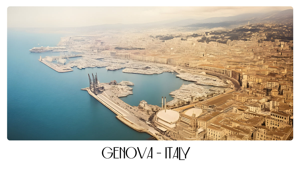 PP38 Genova Italy Panoramic Premium Waterproof & Tear Resistant Poster