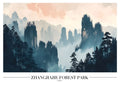 DAH39 Zhangjiajie Forest Park China Printed | Premium Waterproof & Tear Resistant Full Colour Posters