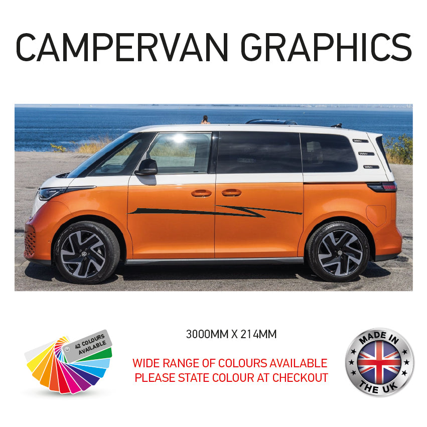 3M23CVG001-100 3m Campervan motorhome Side Graphics X 2 Vinyl Stickers Decals Various Designs Available