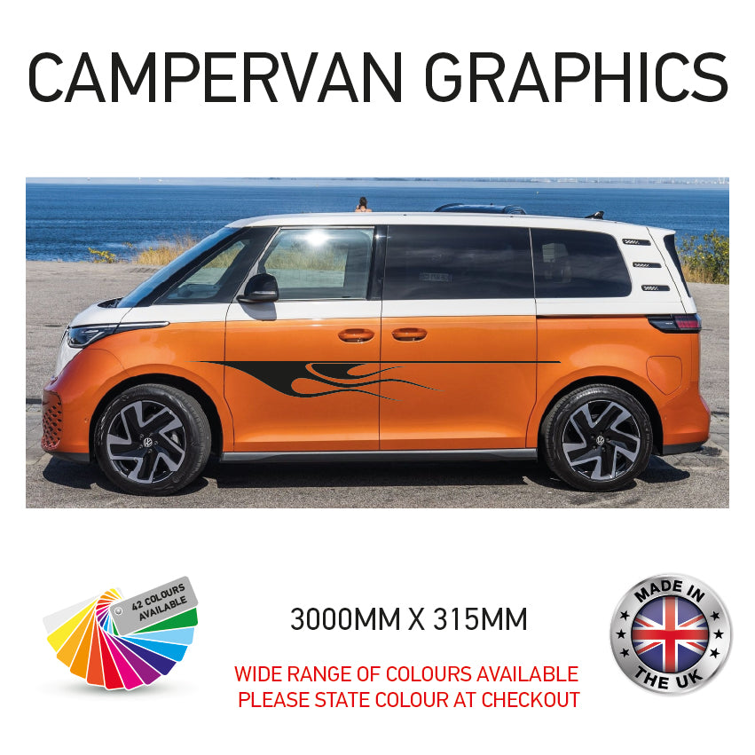 3M23CVG001-100 3m Campervan motorhome Side Graphics X 2 Vinyl Stickers Decals Various Designs Available