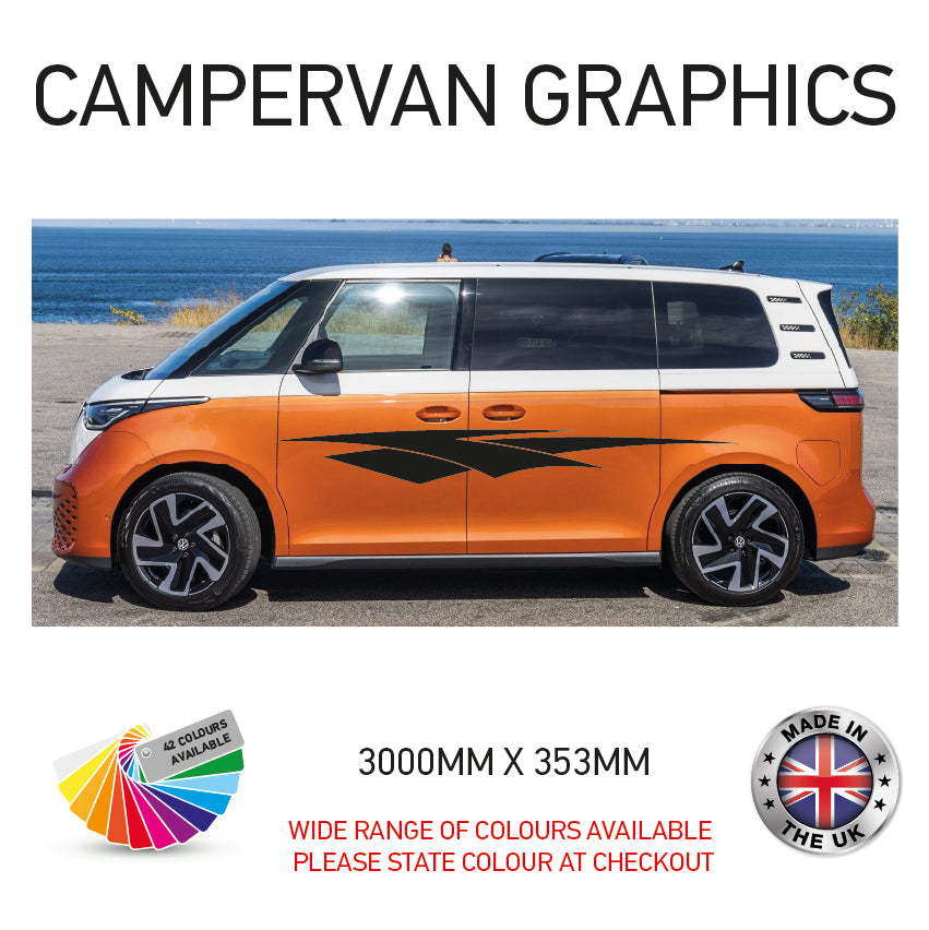 3M23CVG001-100 3m Campervan motorhome Side Graphics X 2 Vinyl Stickers Decals Various Designs Available