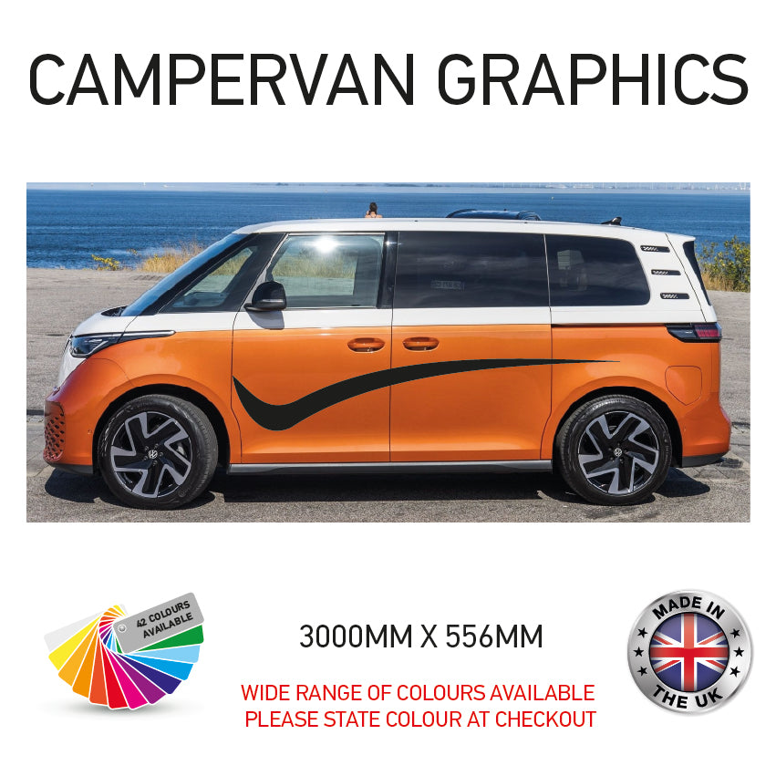3M23CVG001-100 3m Campervan motorhome Side Graphics X 2 Vinyl Stickers Decals Various Designs Available