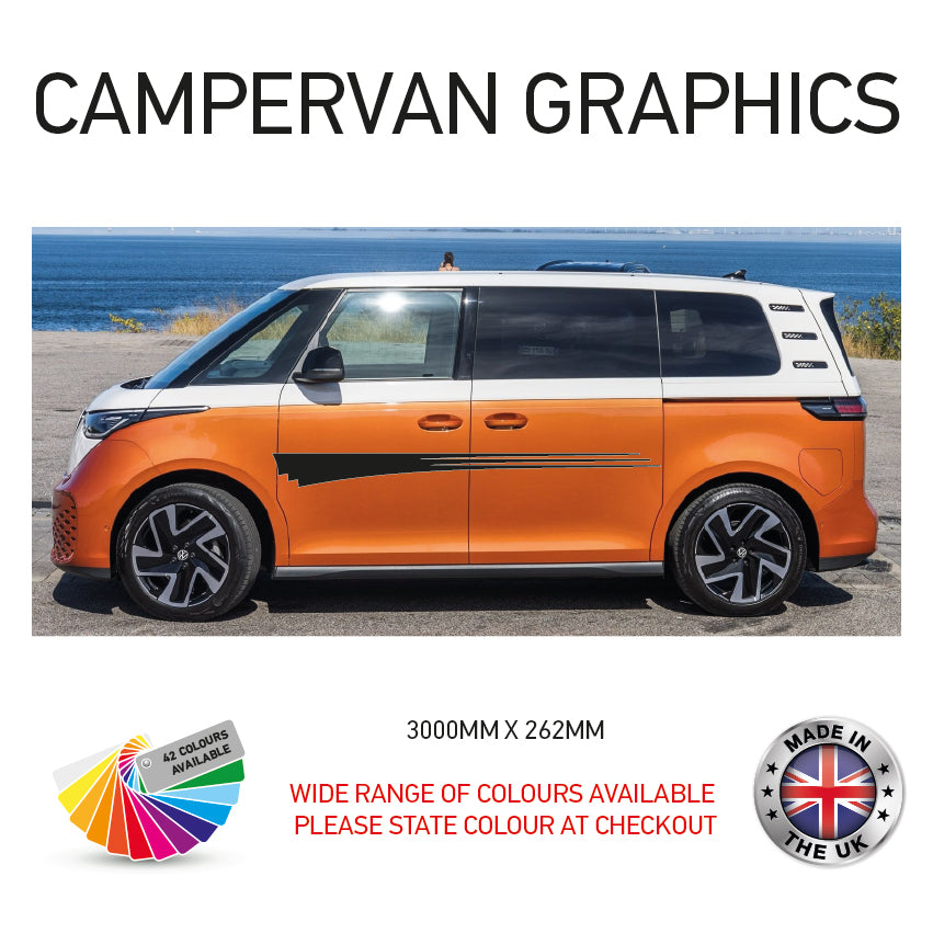 3M23CVG001-100 3m Campervan motorhome Side Graphics X 2 Vinyl Stickers Decals Various Designs Available