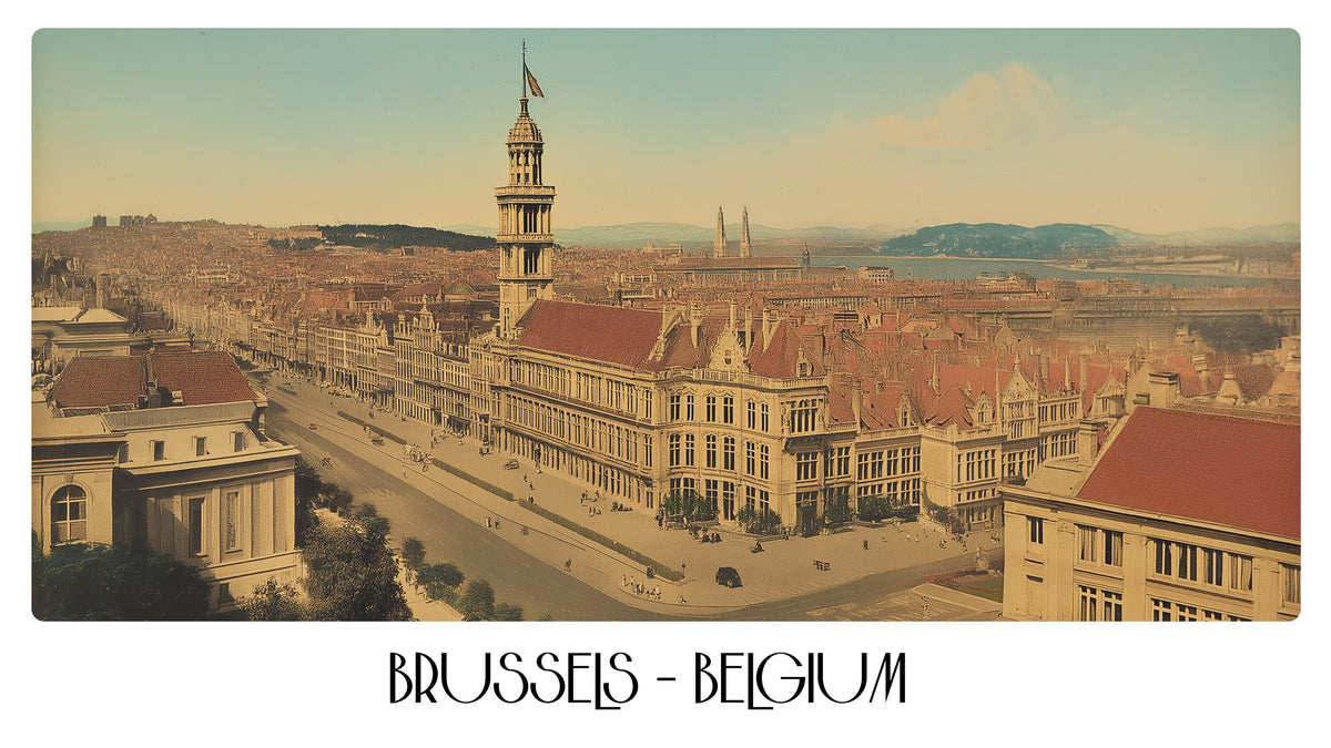 PP03 Brussels - Belgium Panoramic Premium Waterproof & Tear Resistant Poster