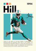 NFL03 Tyreek Hill (1994) Printed | Premium Waterproof & Tear Resistant Full Colour Posters